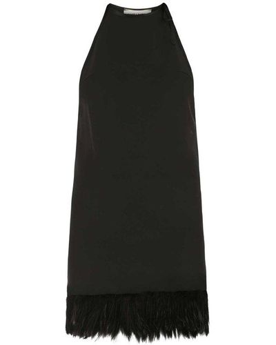 Saint Laurent Crepe Mini Dress - Black