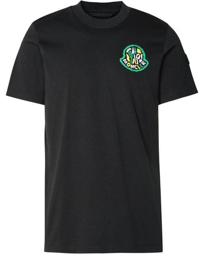 Moncler T-shirt With Logo, - Black