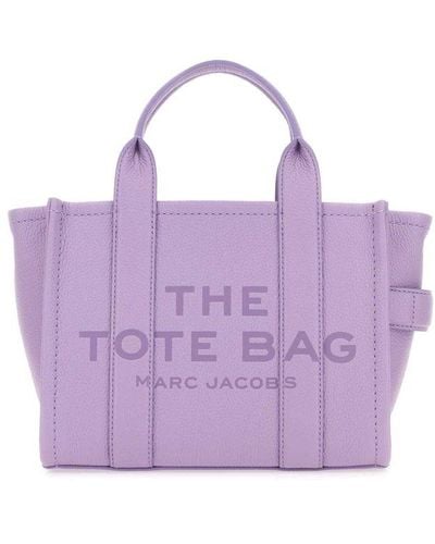 Marc Jacobs Logo Embossed Small Tote Bag - Purple
