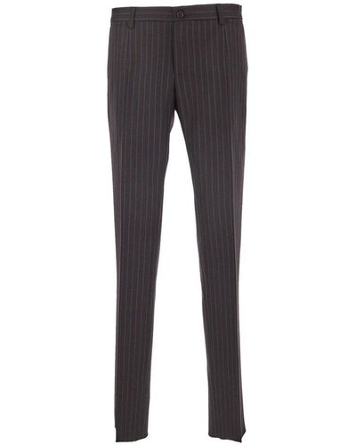 Dolce & Gabbana Striped Trousers - Grey