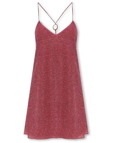Oséree Dress With Lurex Threads - Red