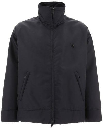 Valentino Stud Detailed Zip-up Jacket - Black
