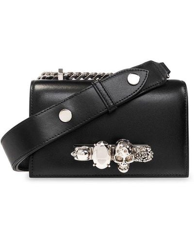 Alexander McQueen ‘Jewelled Satchel Mini’ Shoulder Bag - Black