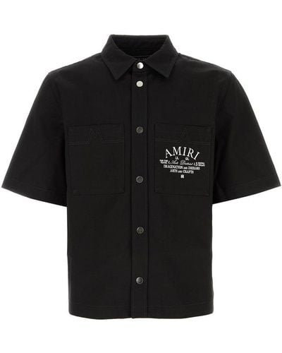 Amiri Shirt With Logo, - Black
