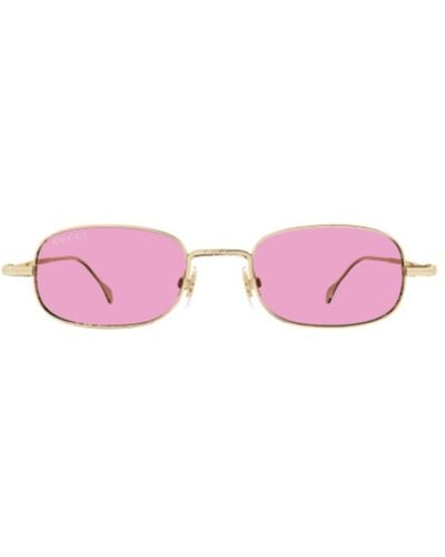 Gucci Rectangular Frame Sunglasses - Pink