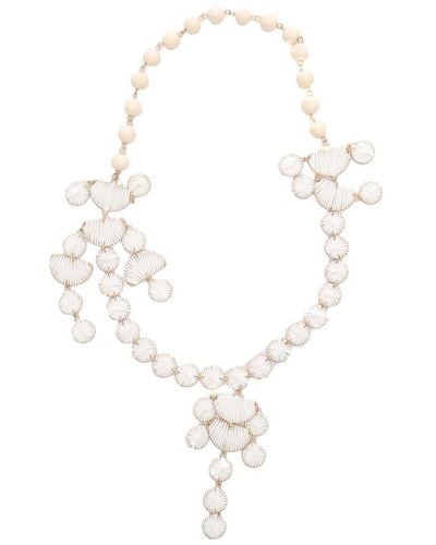 Weekend by Maxmara Logo Detailed Necklace - White