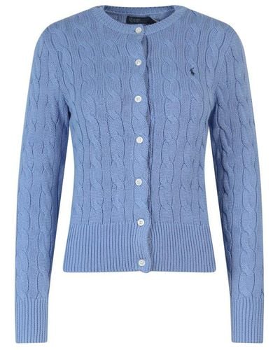 Polo Ralph Lauren Polo Pony Cable-knit Cardigan - Blue