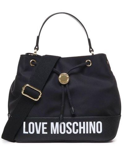 Love Moschino Logo Printed Tote Bag - Black