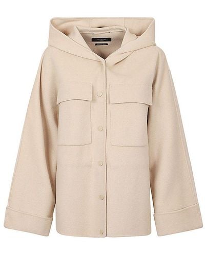 Weekend by Maxmara Relaxed Fit Hooded Parka - Natural