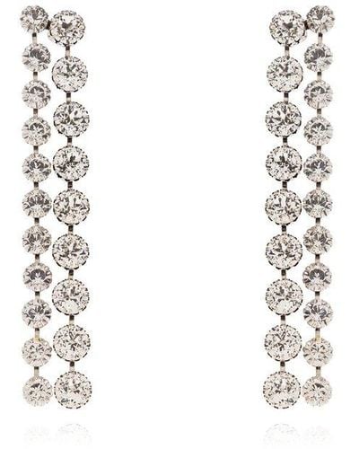 Isabel Marant Double Fringe Long Earrings - White