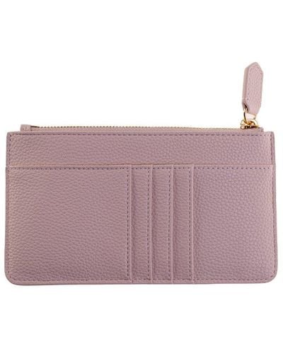Emporio Armani Logo Printed Zipped Wallet - Purple