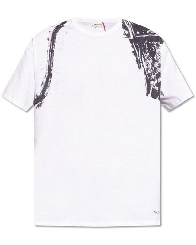 Alexander McQueen Printed T-shirt, - White