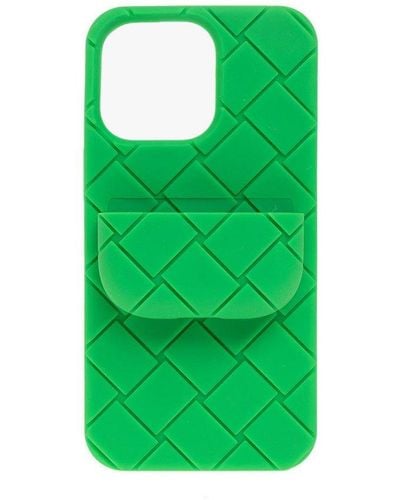 Bottega Veneta Iphone 13 Pro Case With Airpods Holder, - Green