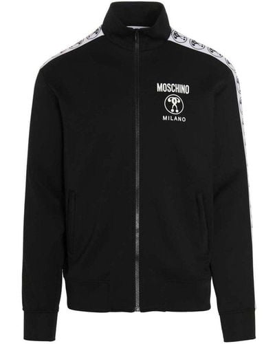Moschino Question Mark Logo Printed Jacket - Black