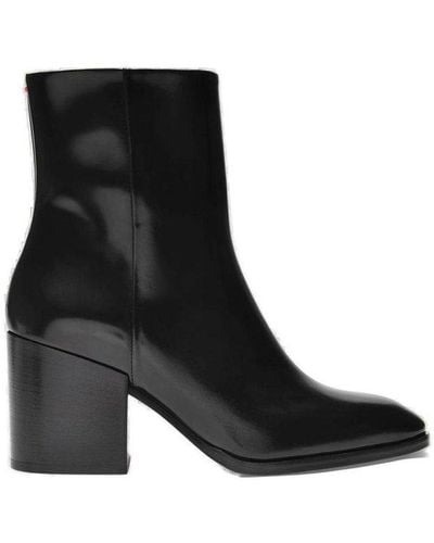 Aeyde Leandra Zipped Ankle Boots - Black