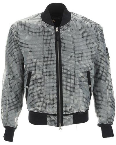 Stone Island Shadow Project Lightweight Canvas Bomber Jacket - Gray