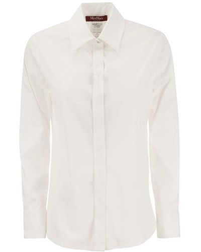 Max Mara Studio Frine Stretch Cotton Shirt - White