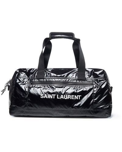 Saint Laurent Nuxx Logo Printed Duffle Bag - Black