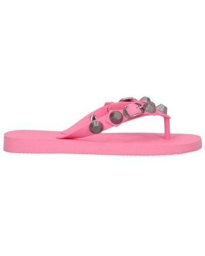 Balenciaga Cagole Thong Sandals - Pink