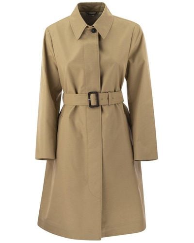 Weekend by Maxmara Vanda Single Breasted Trench Coat In Drip Proof Cotton Gabardine - Natural