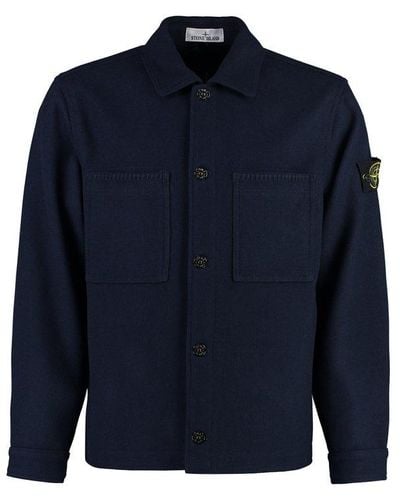 Stone island clearance button shirt