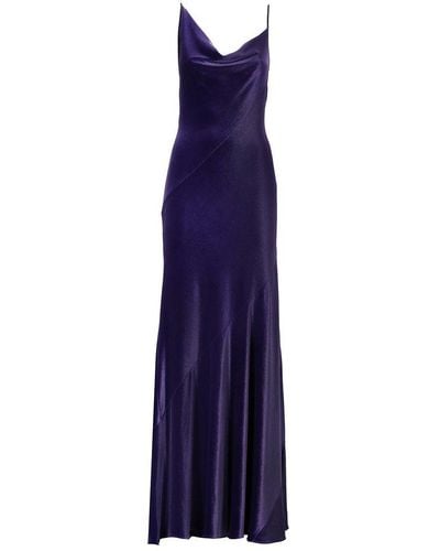 Philosophy Di Lorenzo Serafini Velvet Long Dress - Purple