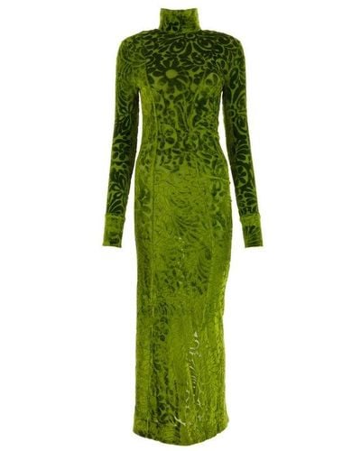 Jil Sander Long Dresses. - Green