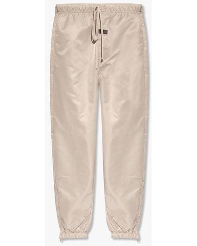 Fear Of God Track Trousers With Logo - Natural