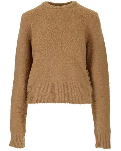 Sportmax Crewneck Knit Sweater - Natural