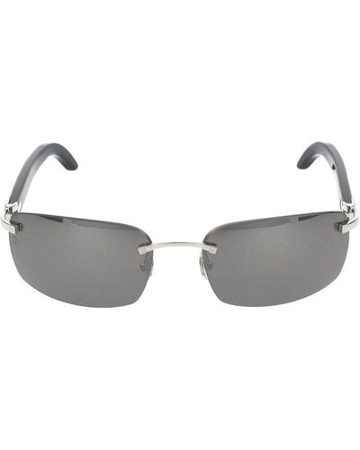 Cartier Rectangular Frame Sunglasses - Gray