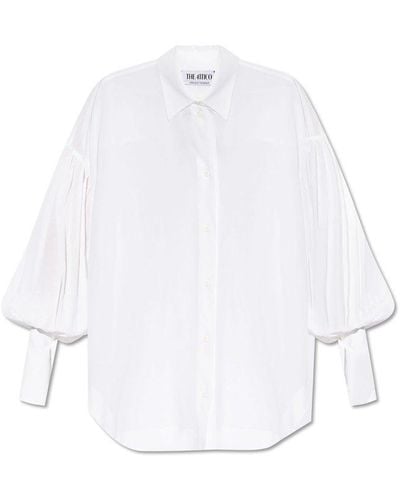 The Attico Logo Embroidered Oversized Shirt - White
