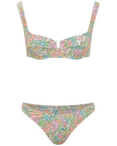 Reina Olga Brigitte Floral Print Bikini Set - Multicolor