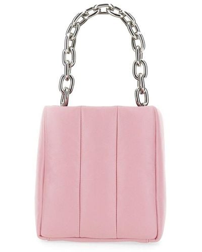 Stand Studio Chain-linked Quilted Tote Bag - Pink