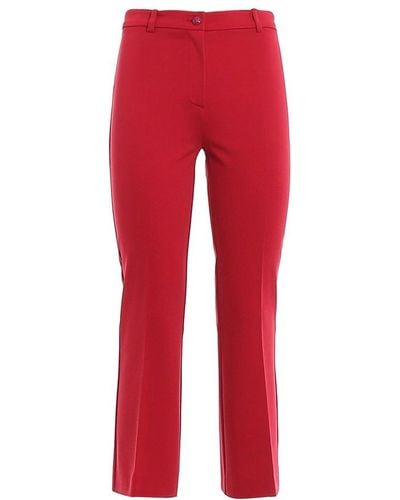 Pinko Pleated Cropped Trousers - Red