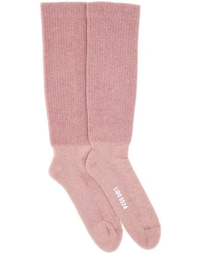 Rick Owens Knitted Socks - Pink