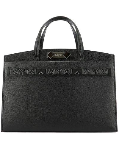 MCM "milano Tote" Handbag - Black