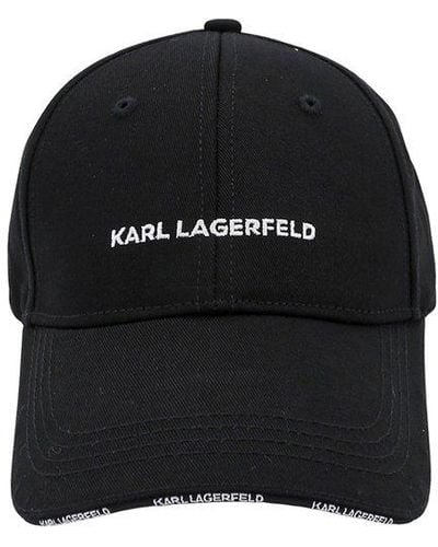 Karl Lagerfeld Essential Logo-embroidered Baseball Cap - Black