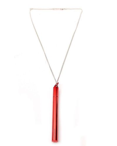 Ambush Lighter Case Pendant Necklace - Red