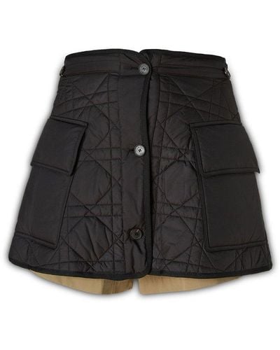 Dior Quilted Cargo Mini Skirt - Black