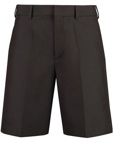 Valentino Pleated Tailored Bermuda Shorts - Gray