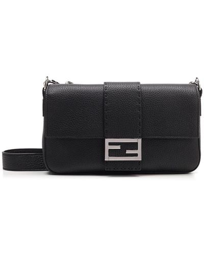 Fendi Baguette Convertible Belt Bag - Black