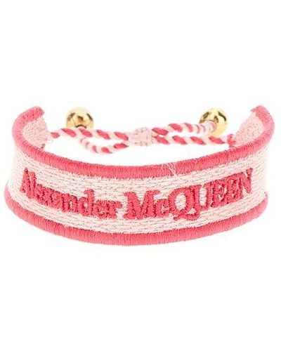 Alexander McQueen Embroidered Bracelet - Pink