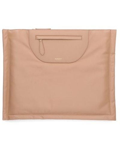 Burberry "olympia" Square Clutch Bag - Natural