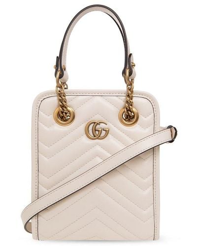 Gucci GG Marmont Mini Tote Bag - Natural