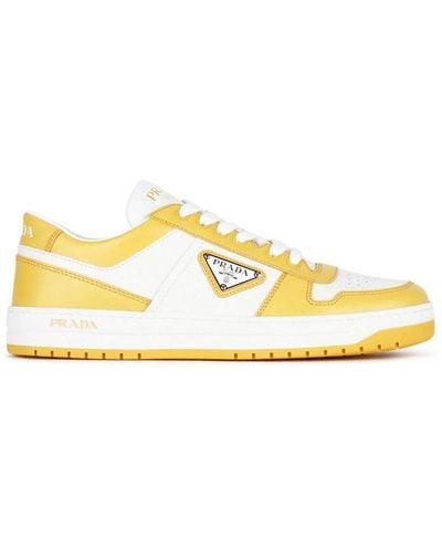 Prada Downtown Lace-up Sneakers - Yellow