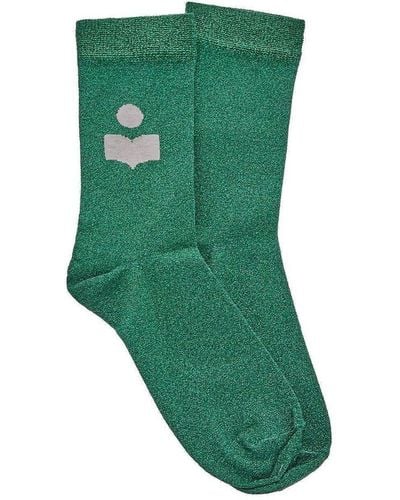Isabel Marant Slazia Knitted Socks - Green