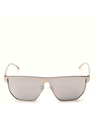 Bottega Veneta Angular Aviator Sunglasses - Metallic