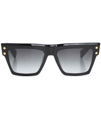 BALMAIN EYEWEAR Rectangle Frame Sunglasses - Black