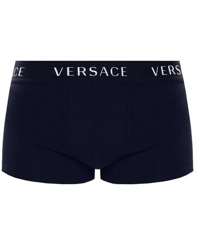Versace Boxers With Logo - Blue