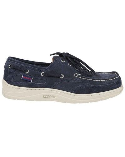 Sebago Round-toe Lace-up Detailed Loafers - Blue